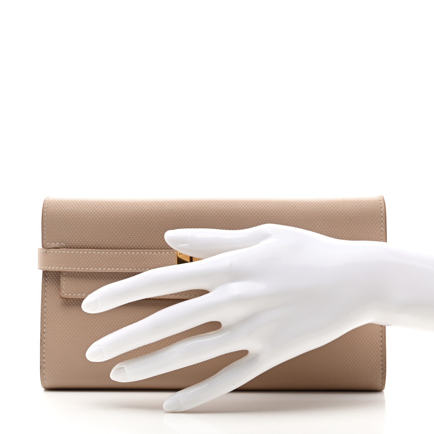 Hermes Grain d'H Kelly Longue Wallet Argile 2 of 9