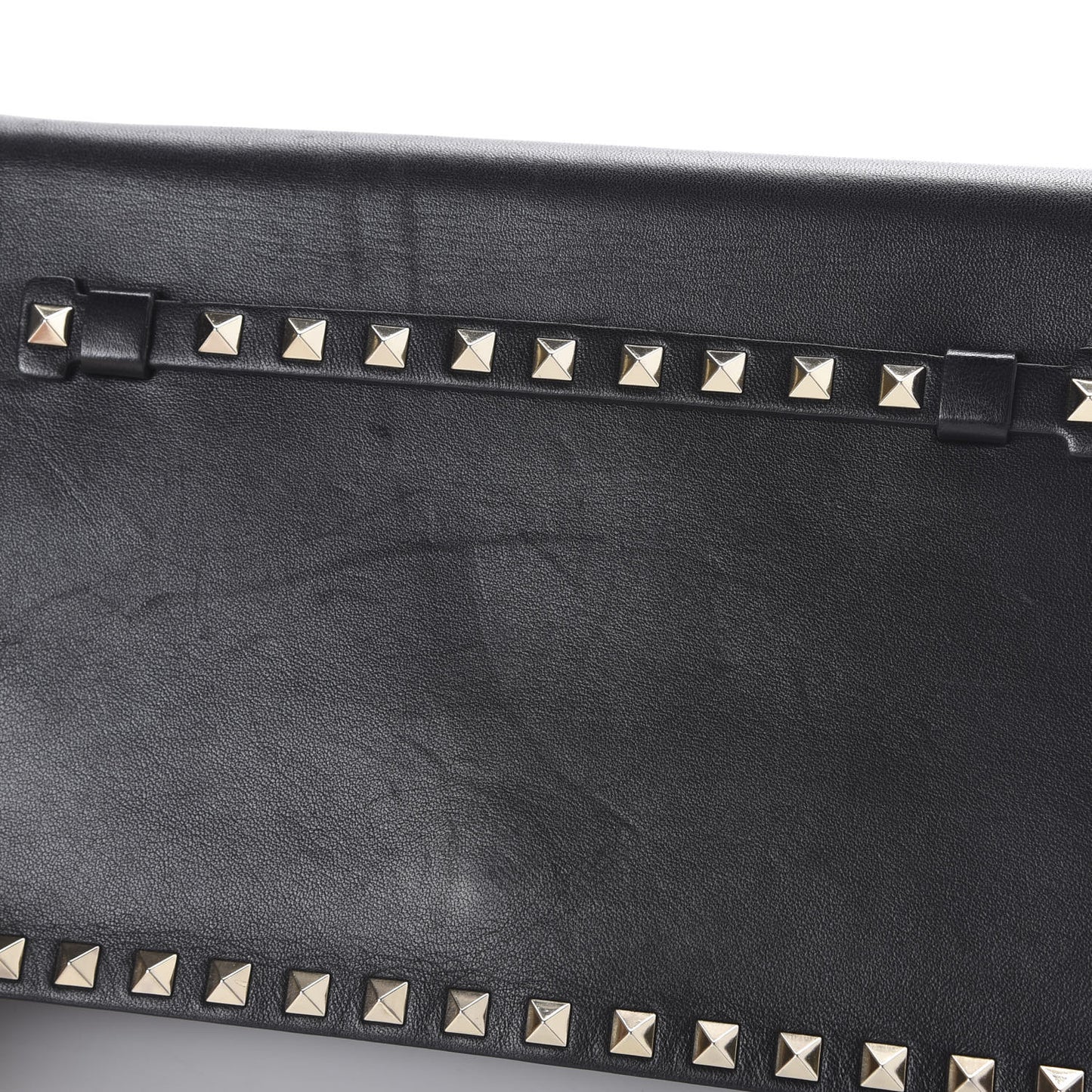 Nappa Rockstud Wristlet Clutch Black