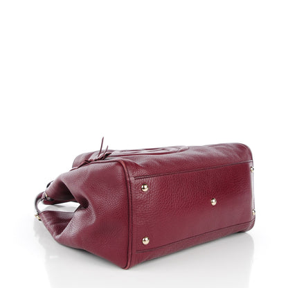 Gucci Pebbled Calfskin Medium Soho Shoulder Bag Bordeaux 4 of 7