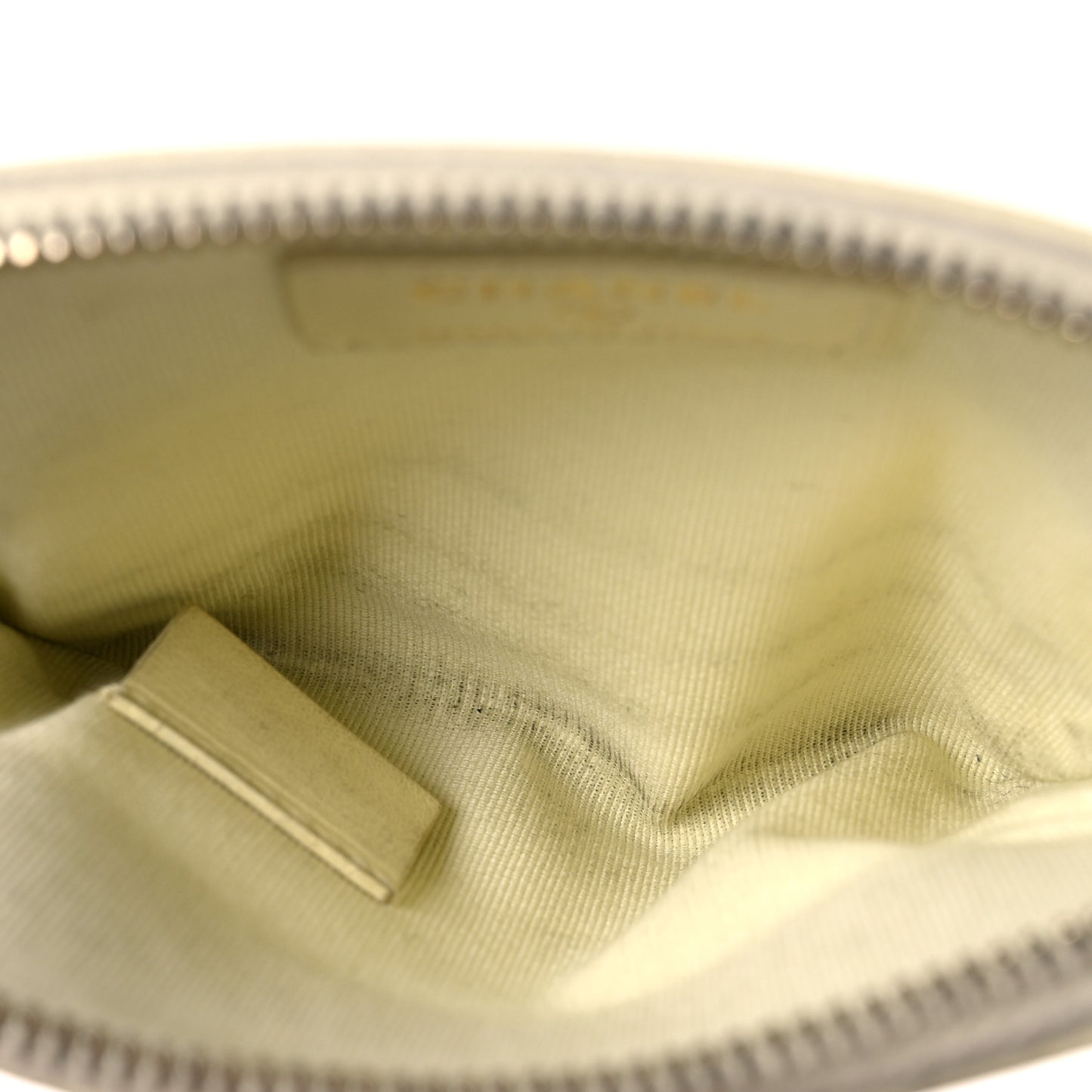 Caviar Quilted Zip Card Holder Wallet Light Yellow