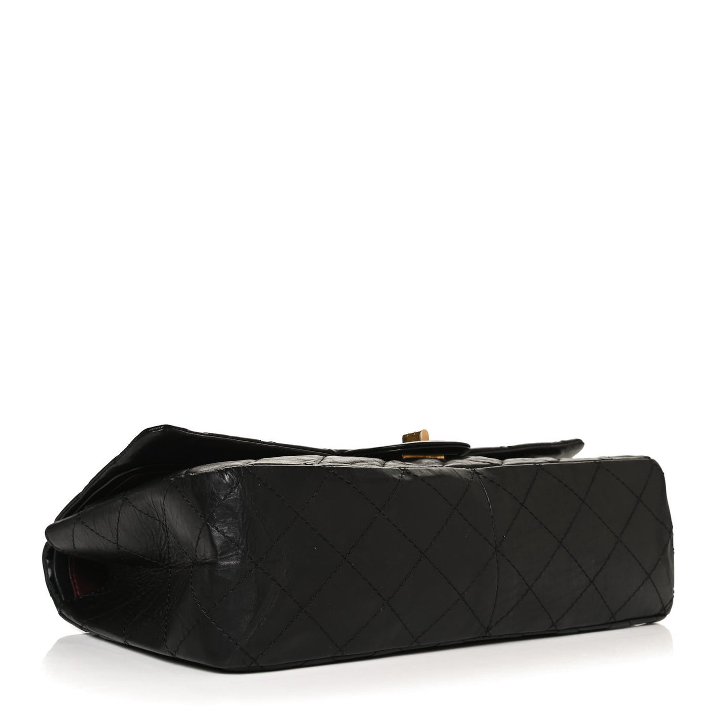 Aged Calfskin Quilted 2.55 Reissue 227 Flap Black