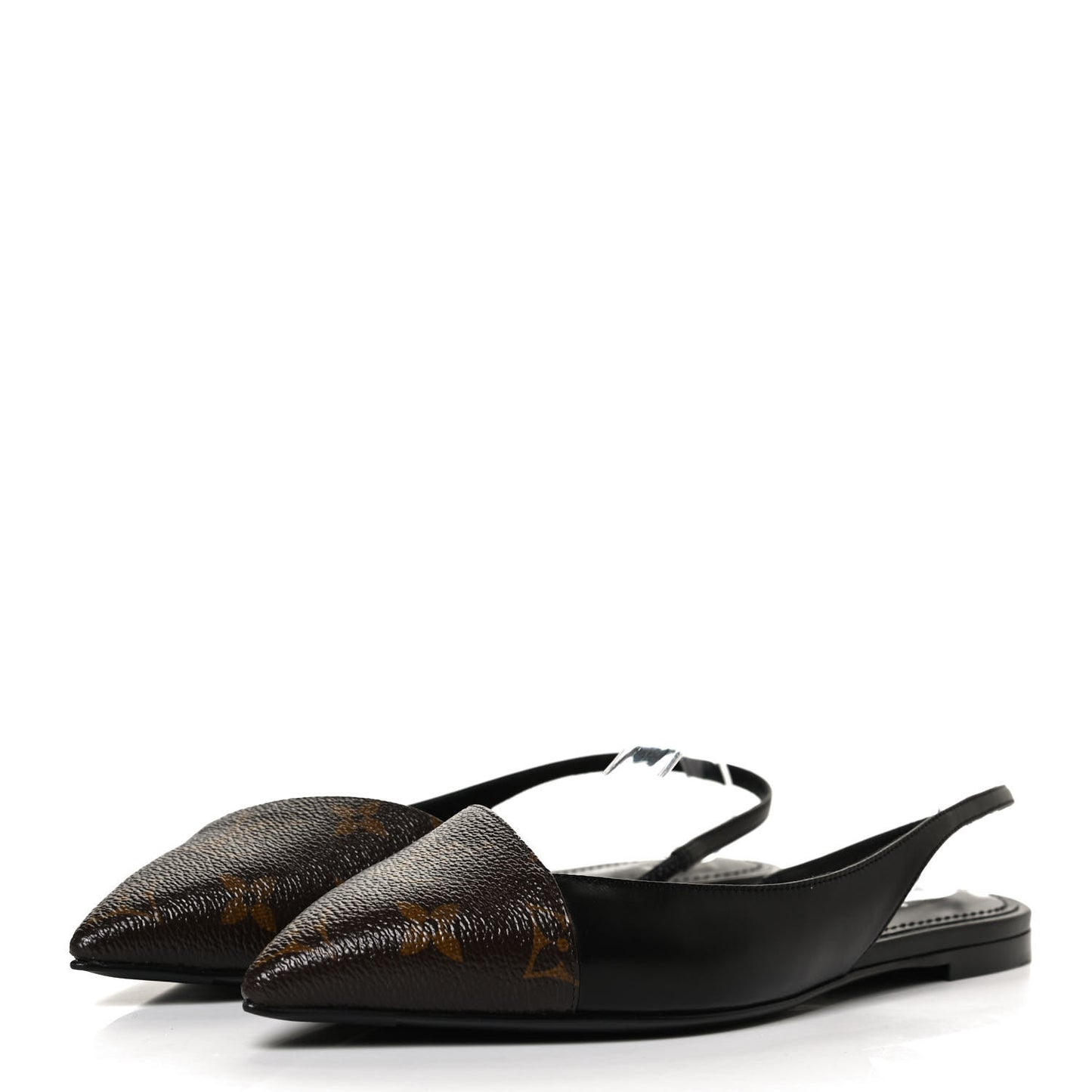 Patent Monogram Cherie Slingback Ballerina Flats 37.5