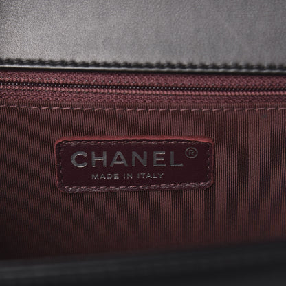 Chanel Lambskin Chevron Quilted New Medium Boy Flap Black 6 of 11