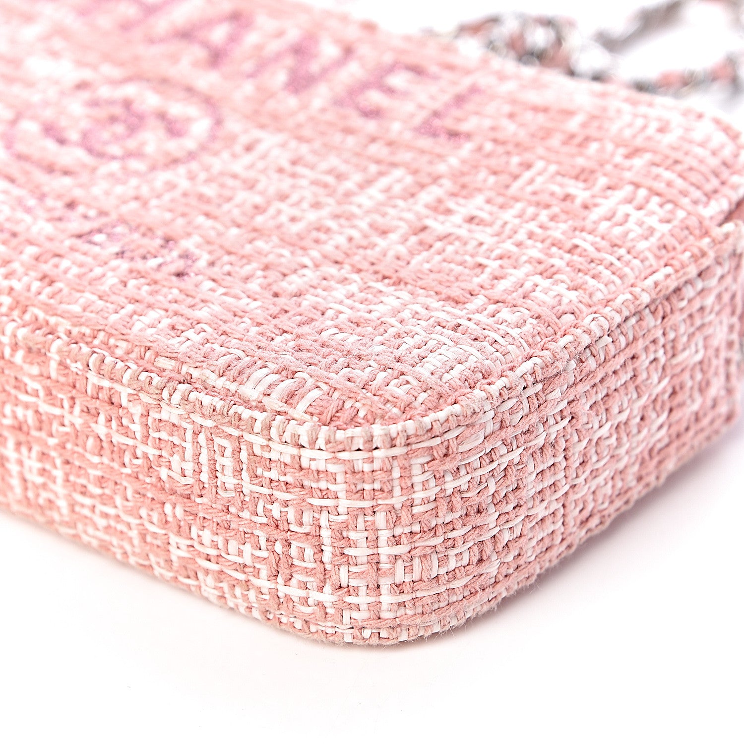 Chanel Canvas Small Deauville Clutch With Chain Pink 13 of 13