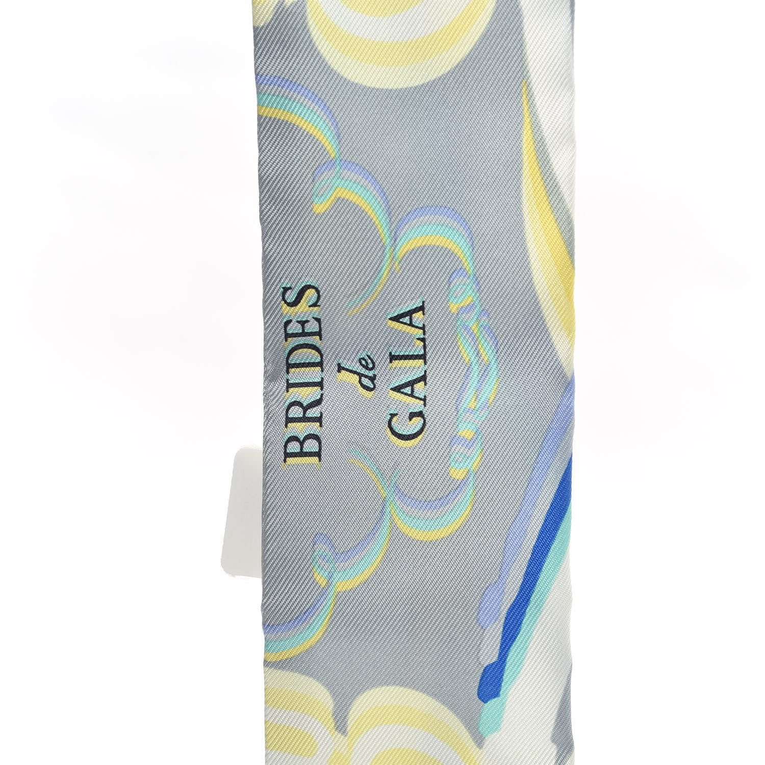 Hermes Silk Brides De Gala Shadow Twilly Gris Jaune Soufre 5 of 5