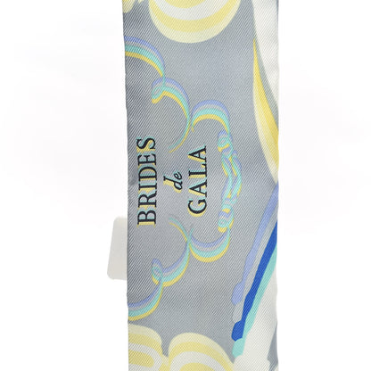 Hermes Silk Brides De Gala Shadow Twilly Gris Jaune Soufre 5 of 5