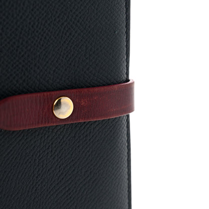 Celine Grained Shiny Calfskin Large Multifunction Strap Wallet Steel Blue 12 of 14