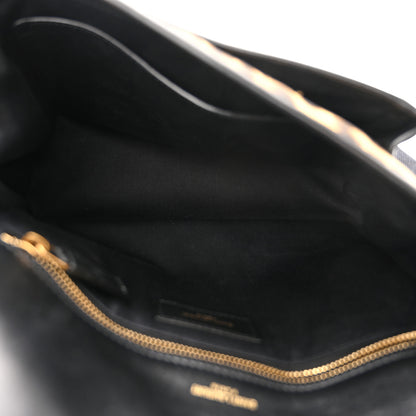 Saint Laurent Smooth Calfskin Canvas Leopard Print Medium Niki Chain Satchel Light Natural 5 of 11