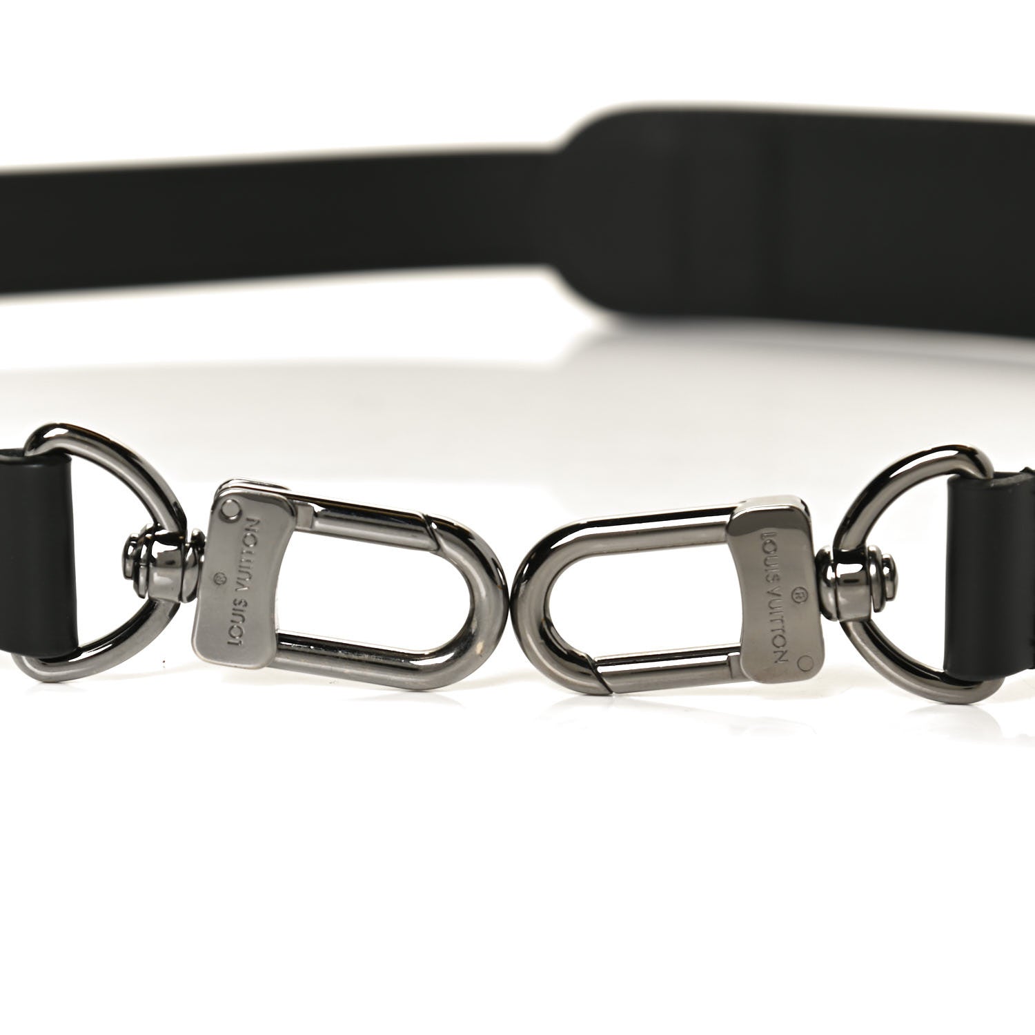 Louis Vuitton Calfskin Adjustable Shoulder Strap Black 3 of 4