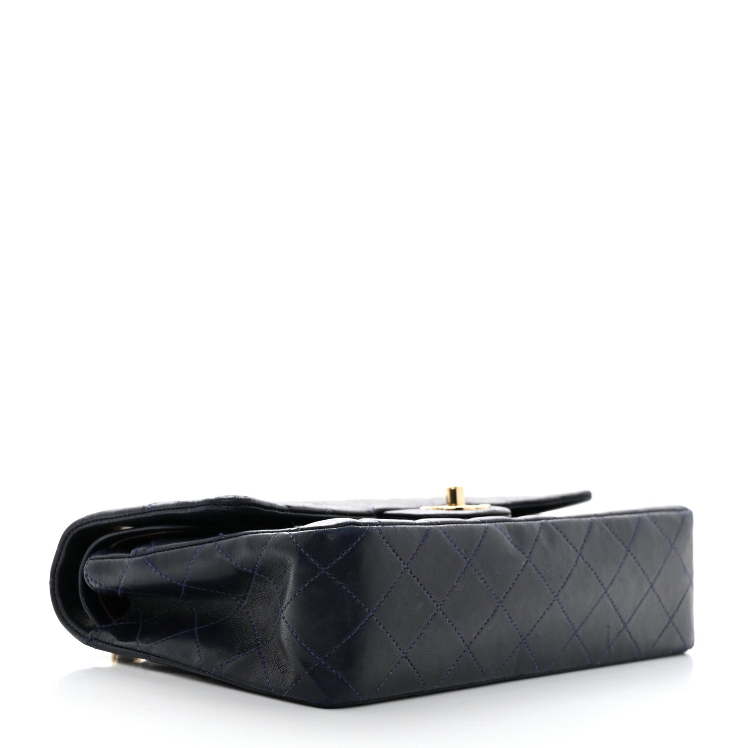 Chanel Lambskin Quilted Medium Double Flap Navy 4 of 11