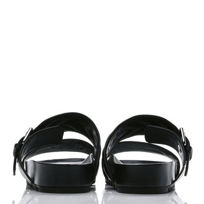 Louis Vuitton Calfskin New Wave Bom Dia Mule Sandals 37 Black 5 of 9
