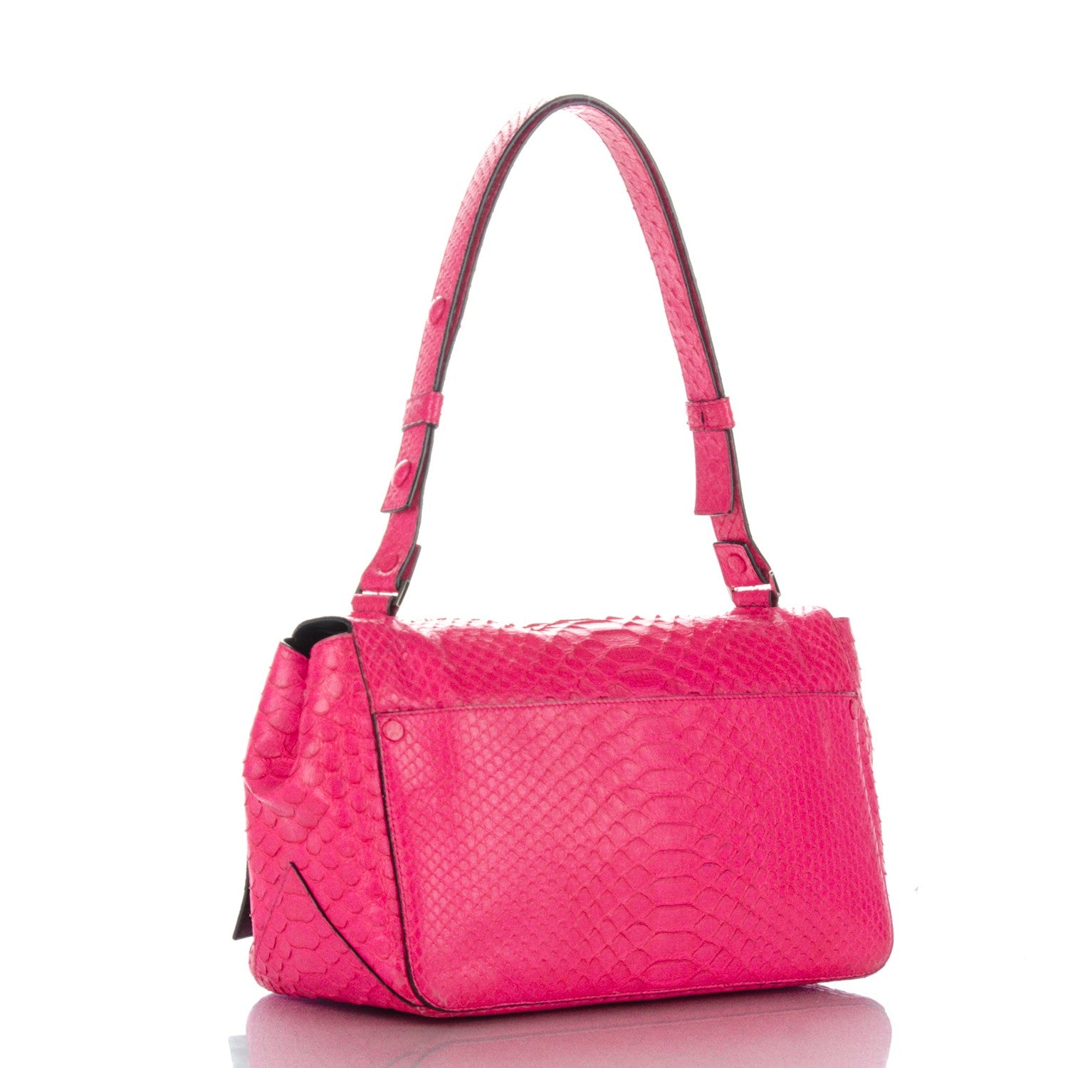 Proenza Schouler Python PS Courier Bag Hot Pink 3 of 7
