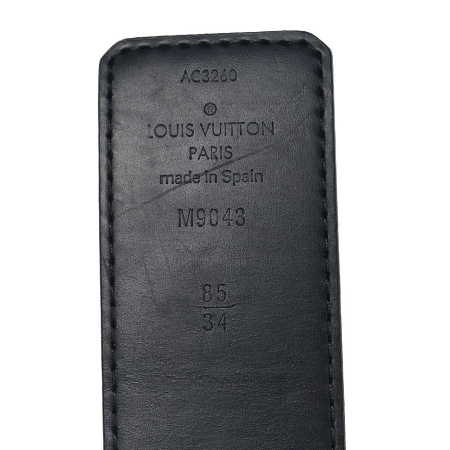 Louis Vuitton Monogram Eclipse Taigarama 40mm LV Initiales Reversible Belt 85 34 Black 3 of 5