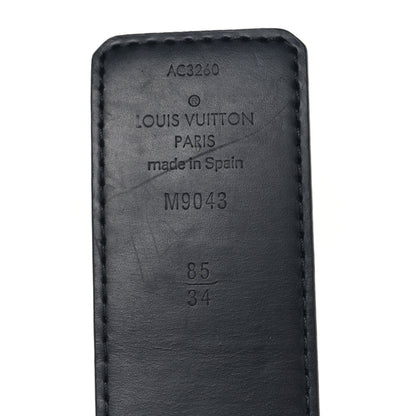 Louis Vuitton Monogram Eclipse Taigarama 40mm LV Initiales Reversible Belt 85 34 Black 3 of 5