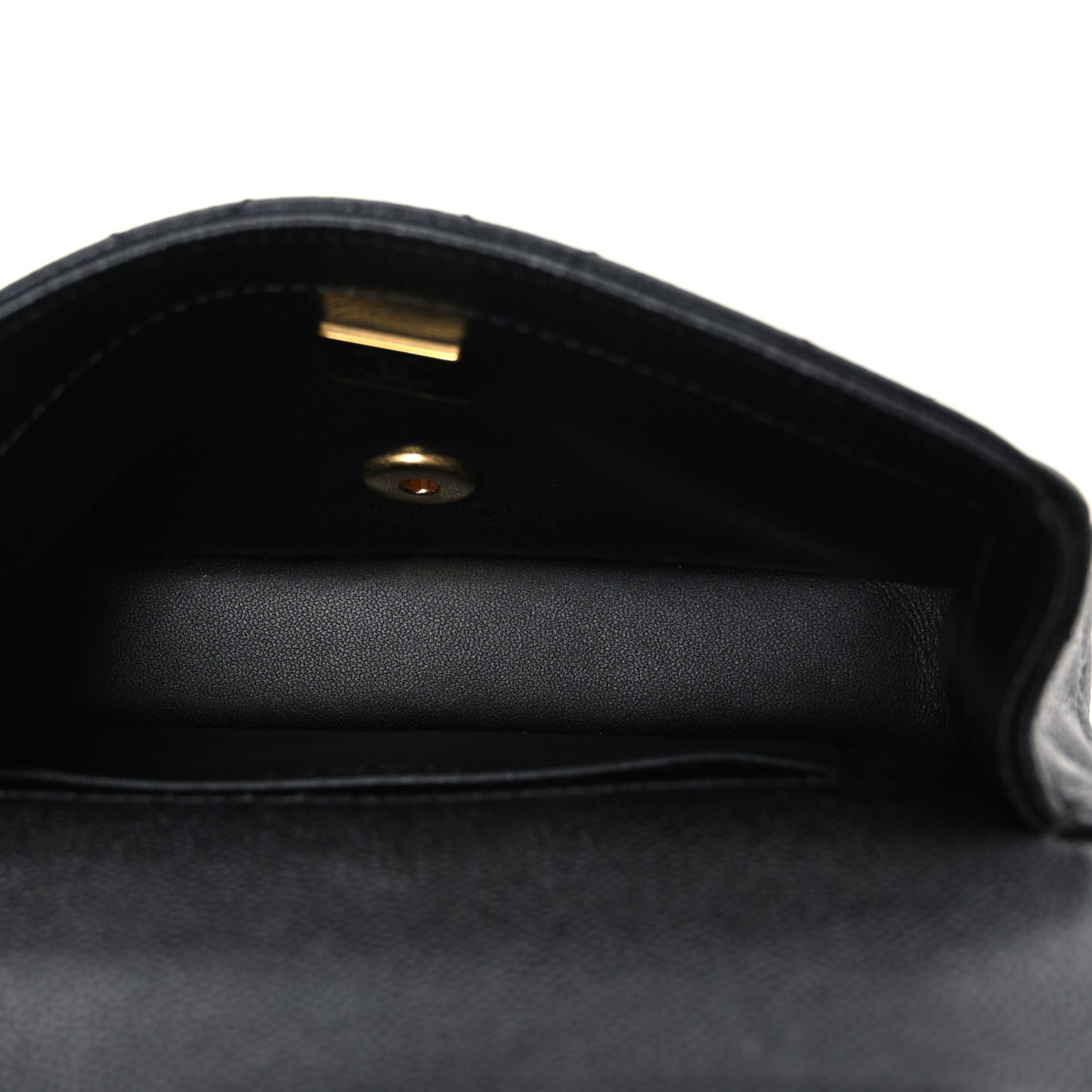 Caviar Quilted Mini Sweetheart Rectangular Flap Black