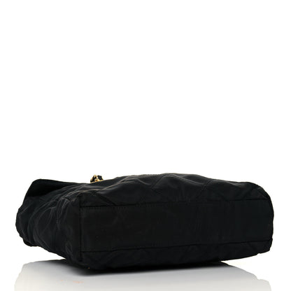 Prada Nylon Tessuto Impuntu Quilted Flap Shoulder Bag Black 4 of 12