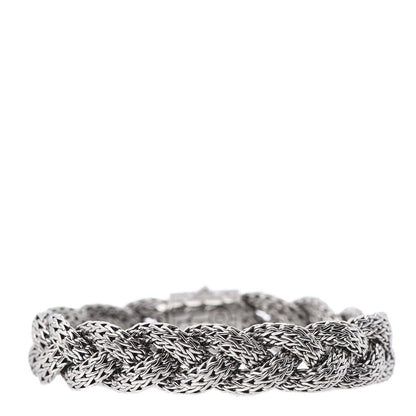 John Hardy Sterling Silver Black Sapphire 15mm Braided Classic Chain Bracelet 3 of 5