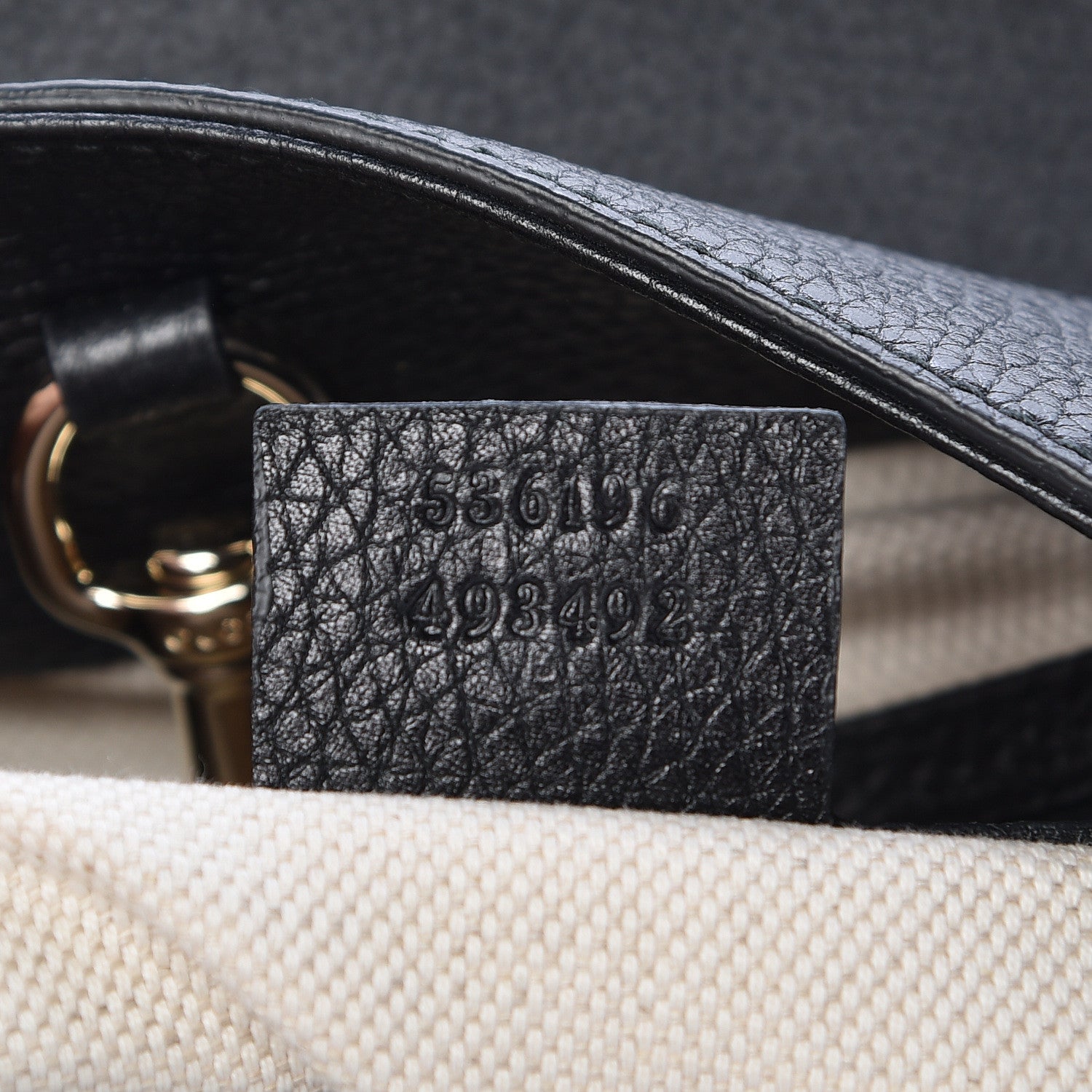 Gucci Pebbled Calfskin Medium Soho Chain Shoulder Bag Black 7 of 13