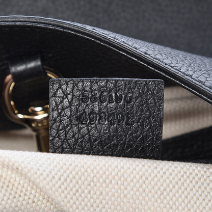 Gucci Pebbled Calfskin Medium Soho Chain Shoulder Bag Black 7 of 13