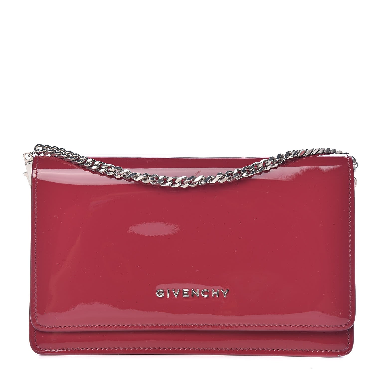 Givenchy Patent Pandora Chain Wallet Raspberry 1 of 10