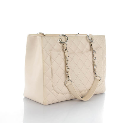 Chanel Caviar Quilted Grand Shopping Tote GST Beige Clair 3 of 7
