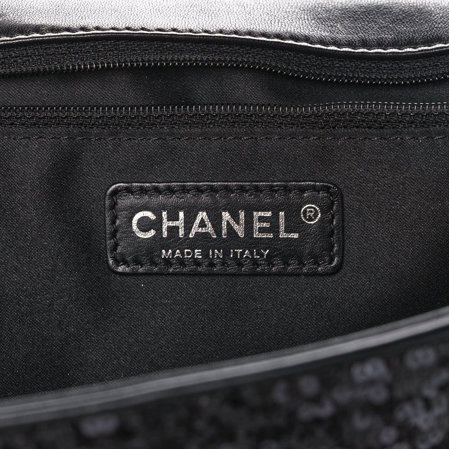 Chanel Sequin Lambskin Jumbo Moonlight on Water Flap Black 7 of 14