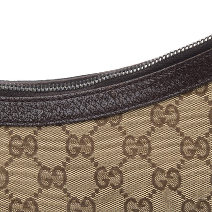 Gucci Monogram Medium Half Moon Hobo Dark Brown 10 of 12