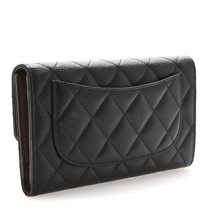 Chanel Caviar Quilted Large Flap Wallet Black 3 of 9