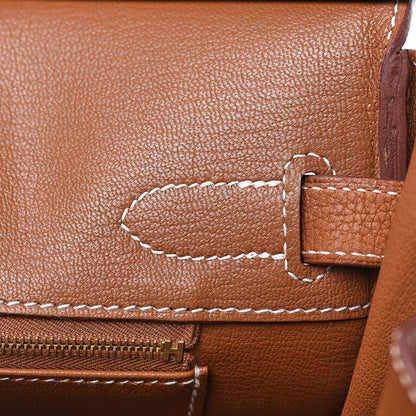 Hermes Natural Barenia Faubourg Birkin 30 Fauve 13 of 34