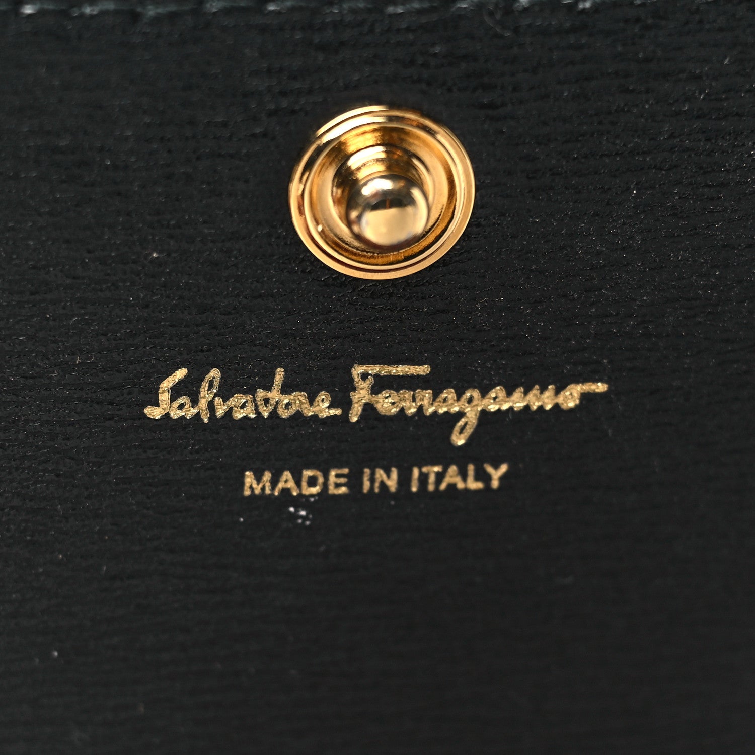 Salvatore Ferragamo Calfskin City Wallet On Chain Black Lipstick 6 of 8