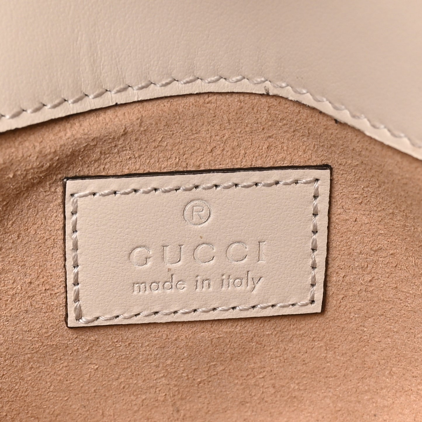 Calfskin Matelasse Super Mini GG Marmont Shoulder Bag White