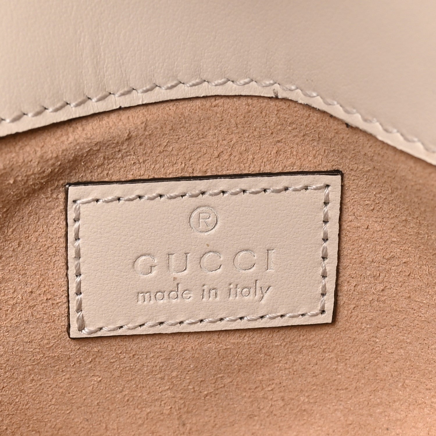 Gucci Calfskin Matelasse Super Mini GG Marmont Shoulder Bag White 6 of 11