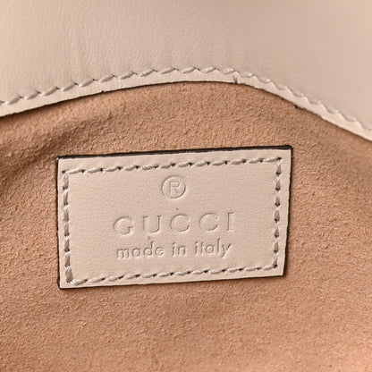 Gucci Calfskin Matelasse Super Mini GG Marmont Shoulder Bag White 6 of 11