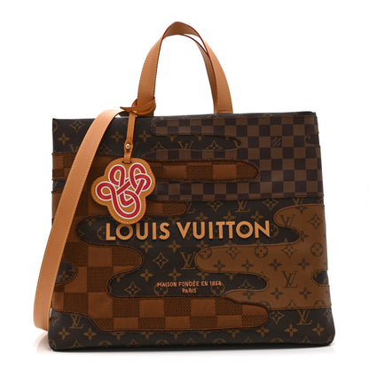 Louis Vuitton Monogram Landscape Shopper Tote MM Brown 1 of 9