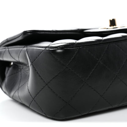 Chanel Lambskin Quilted Mini Rectangular Flap Black 10 of 12