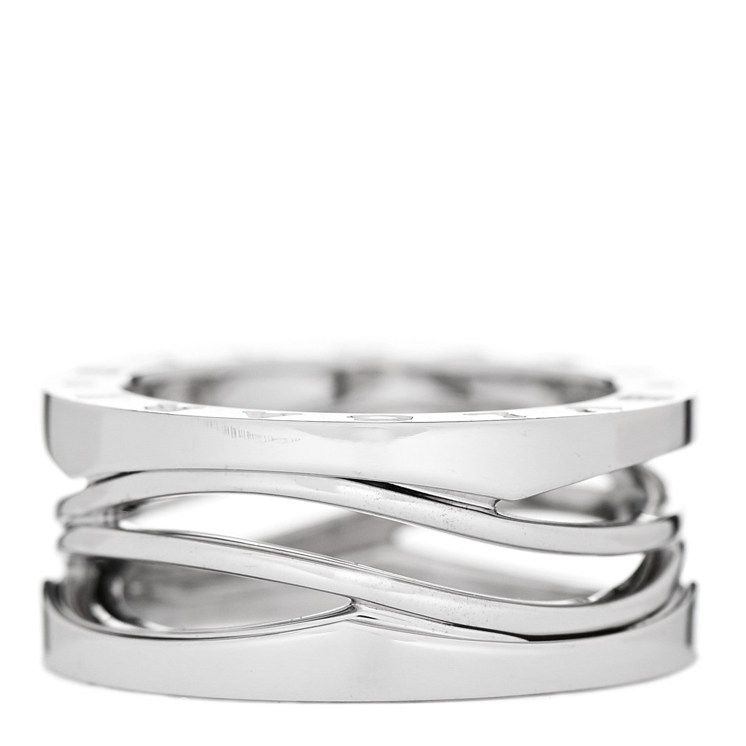 Bulgari 18K White Gold B.Zero1 Legend Three-Band Ring 53 6.25 3 of 7