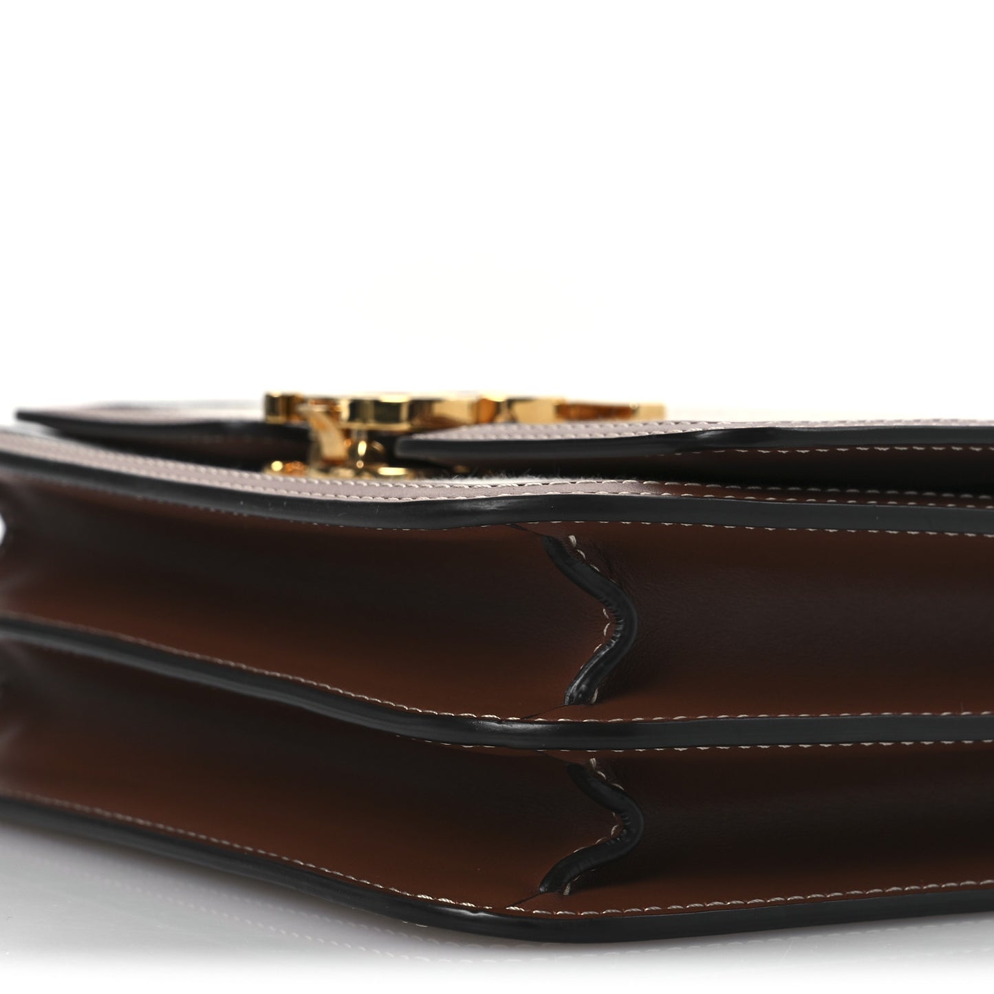 Canvas Calfskin Small TB Bag Natural