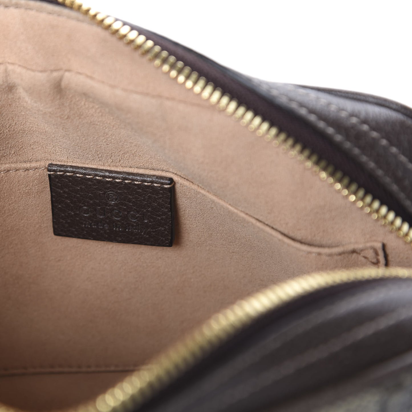 GG Supreme Monogram Web Small Ophidia Belt Bag 85 34 Dark Brown