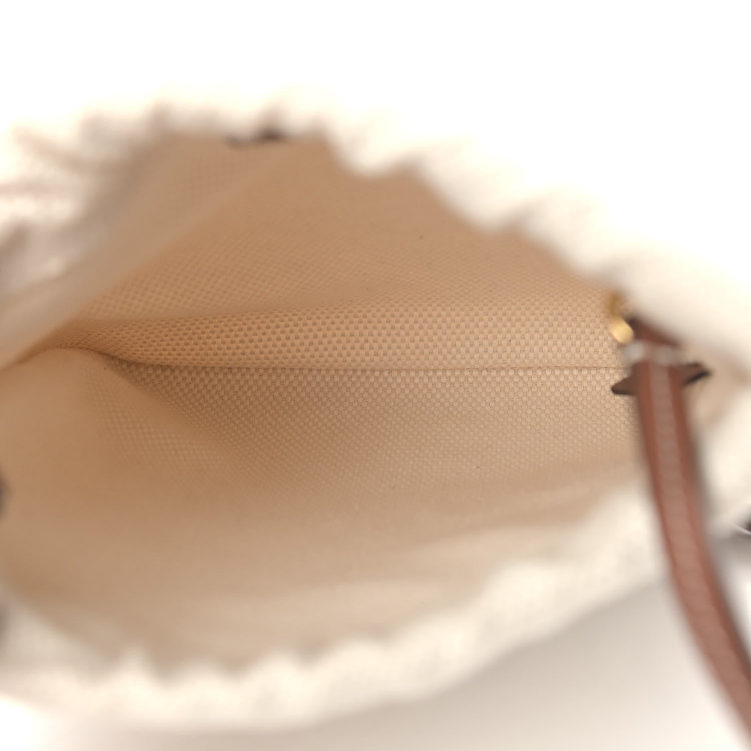 Burberry Cotton Canvas Horseferry Print Small Drawcord Pouch White Tan 5 of 9