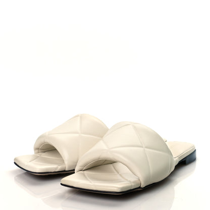 Bottega Veneta Nappa Quilted Rubber Lido Flat Sandals 36.5 Sea Salt 3 of 8