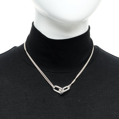 Tiffany Sterling Silver Double HardWear Link Pendant Necklace 2 of 5