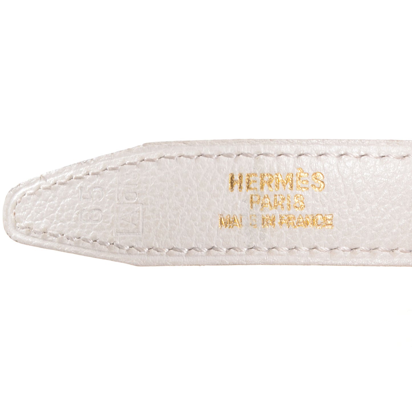 Swift Courchevel Reversible Polished Constance 18mm H Belt 65 Blanc Gold