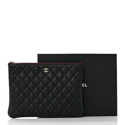 Chanel Caviar Quilted Medium Cosmetic Case Black 8 of 8