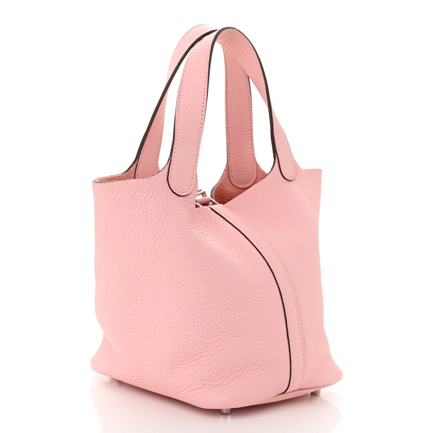 Hermes Taurillon Clemence Picotin Lock 18 PM Rose Sakura 3 of 10