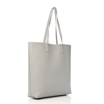 Saint Laurent Calfskin North-South Shopping Tote Oyster Grey 2 of 9