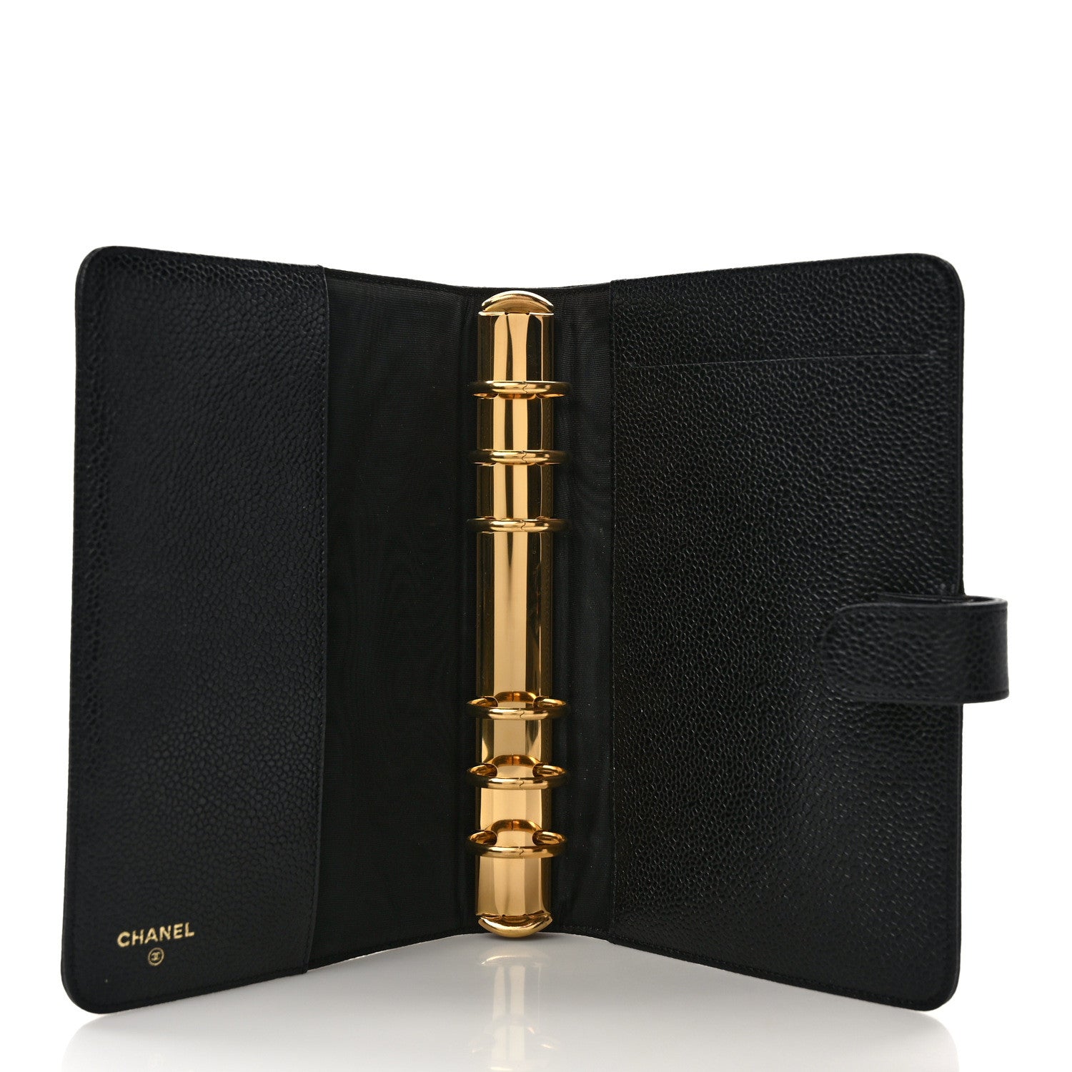 Chanel Caviar CC Medium Ring Agenda Planner Black 5 of 6
