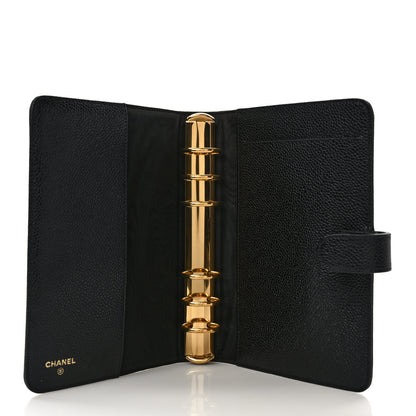 Chanel Caviar CC Medium Ring Agenda Planner Black 5 of 6