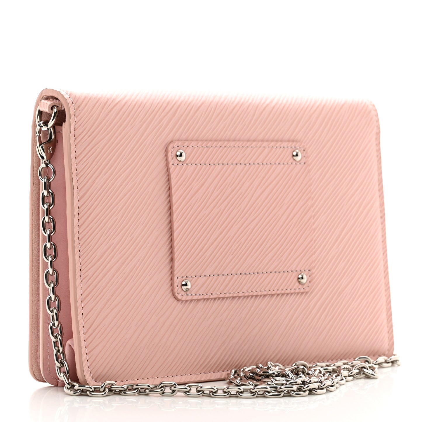 Epi Twist Belt Chain Wallet Rose Ballerine