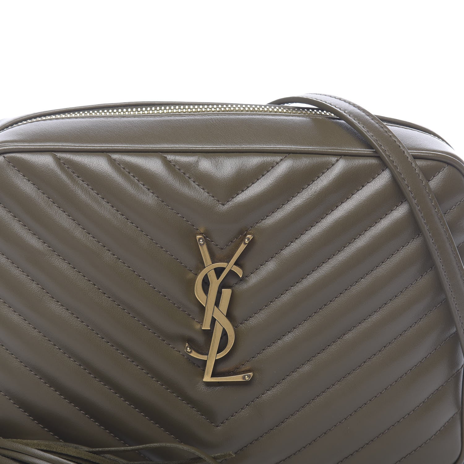 Saint Laurent Calfskin Matelasse Monogram Lou Camera Bag Seaweed 9 of 10