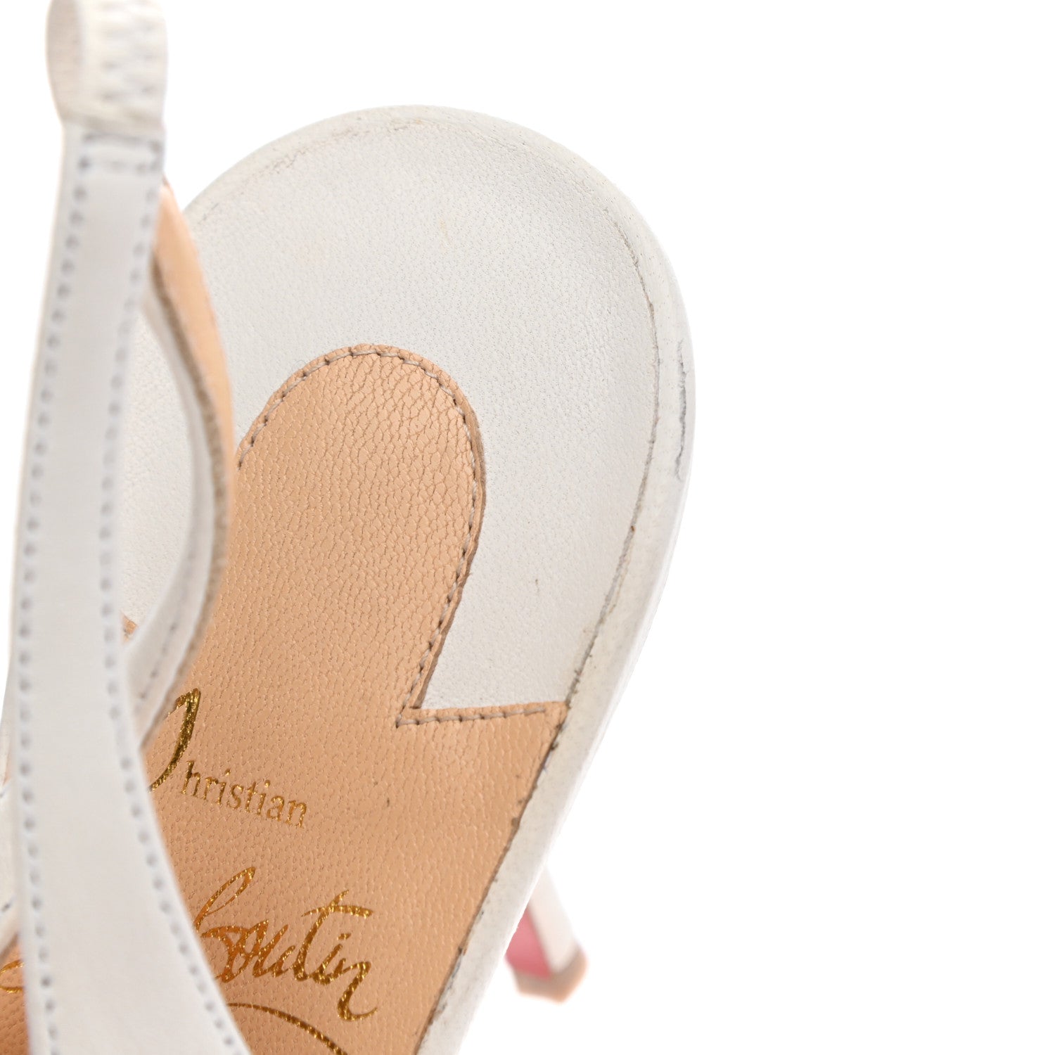 Christian Louboutin Nappa Clare Sling 80 Pumps 39.5 White 10 of 10